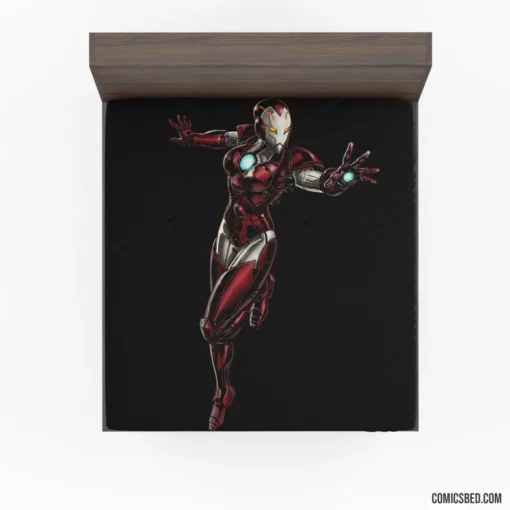 Iron Woman Comics Rescue Pepper Potts Marvel Fitted Sheet 1