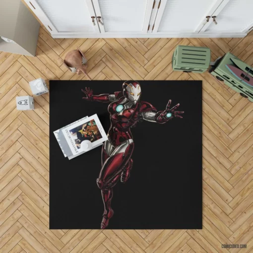 Iron Woman Comics Rescue Pepper Potts Marvel Rug