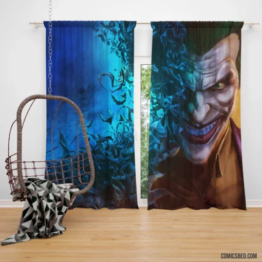 Joker Bat DC Chaotic Clown Comic Curtain