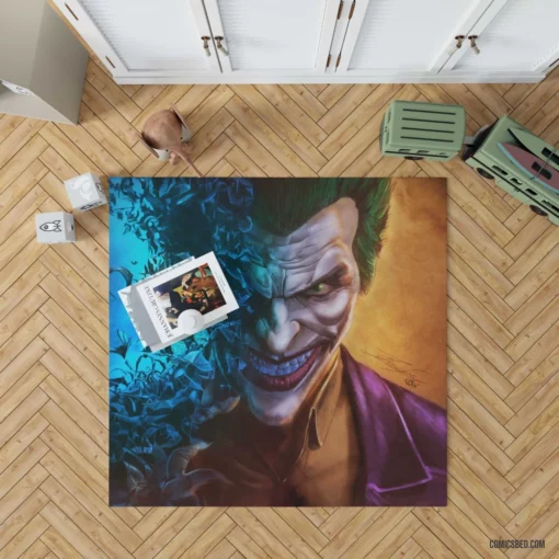 Joker Bat DC Chaotic Clown Comic Rug