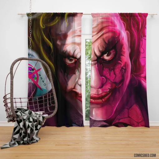 Joker Card Anarchy Symbol DC Trickster Comic Curtain