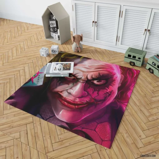 Joker Card Anarchy Symbol DC Trickster Comic Rug 1