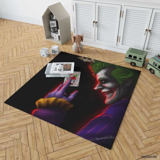 Joker Chaos Gotham Mad Villain Comic Rug 1