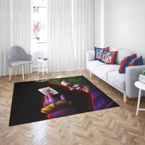 Joker Chaos Gotham Mad Villain Comic Rug 2