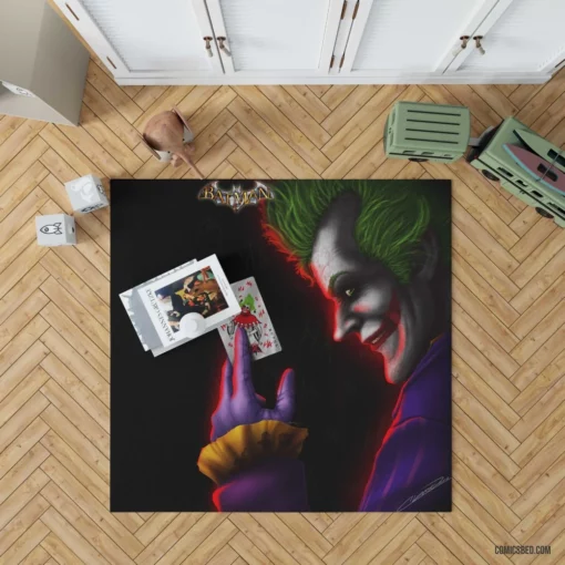 Joker Chaos Gotham Mad Villain Comic Rug