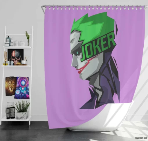 Joker Chaos and Mischief Comic Shower Curtain