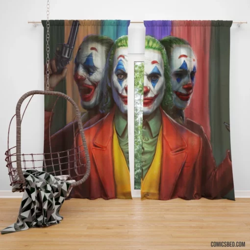 Joker Clown DC Colorful Villain Comic Curtain