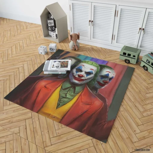 Joker Clown DC Colorful Villain Comic Rug 1