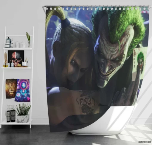 Joker Clown Prince of Chaos Comic Shower Curtain