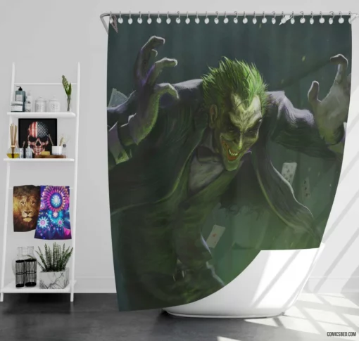 Joker DC Arch-Nemesis Comic Shower Curtain