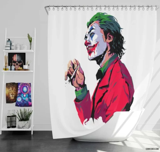 Joker DC Carnival of Chaos Comic Shower Curtain