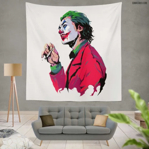 Joker DC Carnival of Chaos Comic Wall Tapestry