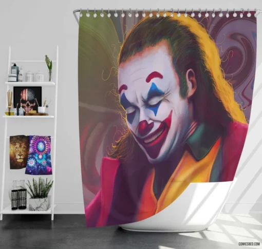 Joker DC Carnival of Confusion Comic Shower Curtain