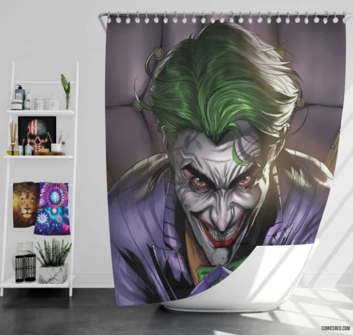 Joker DC Chaos Incarnate Comic Shower Curtain