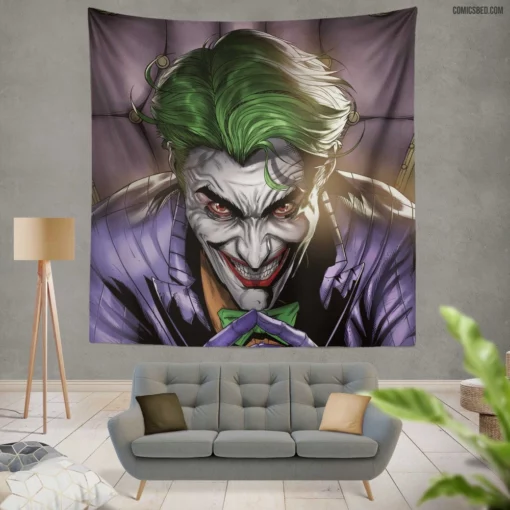 Joker DC Chaos Incarnate Comic Wall Tapestry