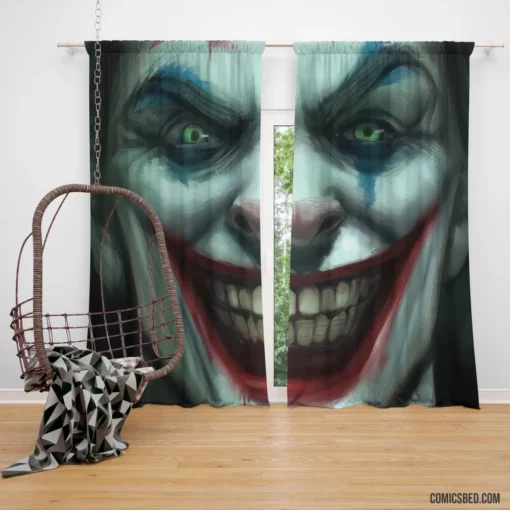 Joker DC Chaotic Clown Comic Curtain