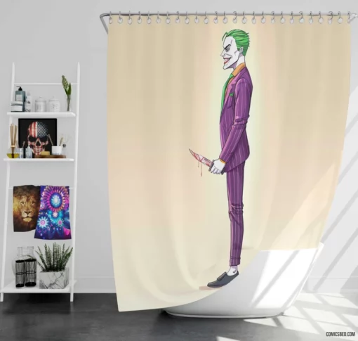 Joker DC Chaotic Enigma Comic Shower Curtain