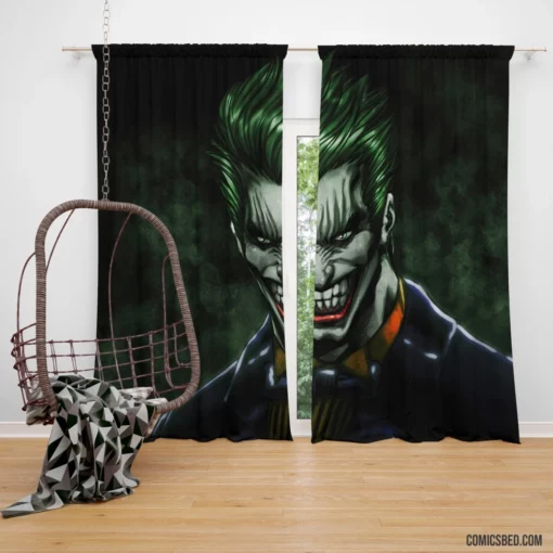 Joker DC Chaotic Prankster Comic Curtain