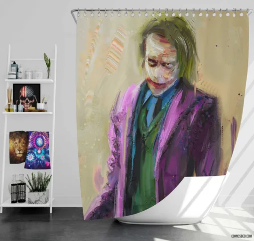 Joker DC Chaotic Trickster Comic Shower Curtain