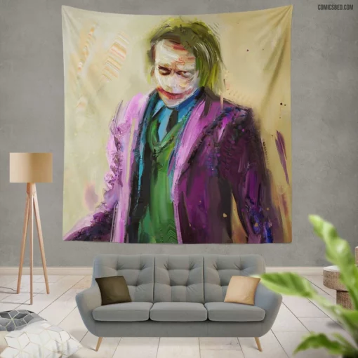 Joker DC Chaotic Trickster Comic Wall Tapestry