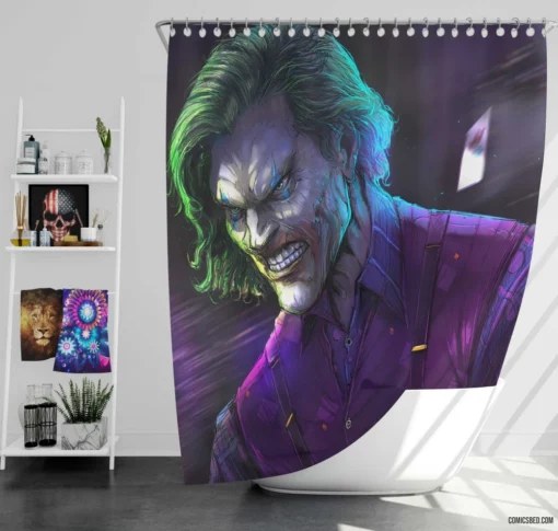 Joker DC Chaotic Villain Comic Shower Curtain