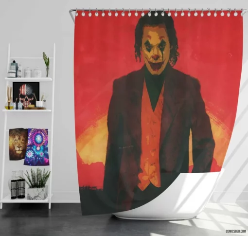 Joker DC Chaotic Whimsy Comic Shower Curtain