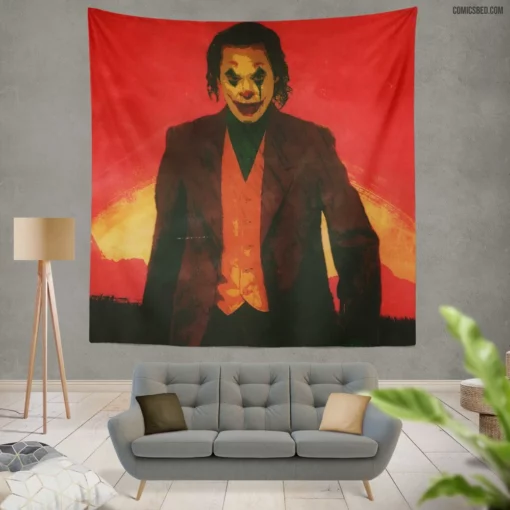 Joker DC Chaotic Whimsy Comic Wall Tapestry