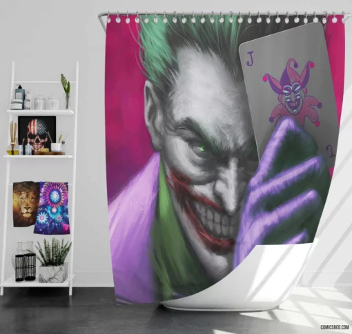 Joker DC Clown Prince Comic Shower Curtain