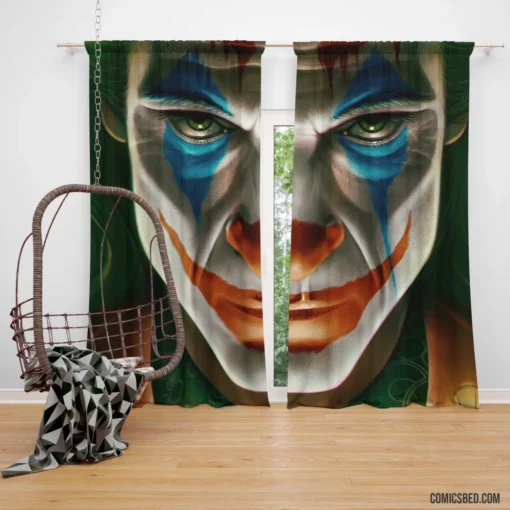 Joker DC Clown of Mayhem Comic Curtain