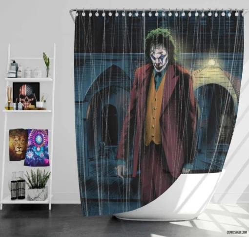 Joker DC Dark Joker Comic Shower Curtain