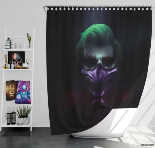 Joker DC Eloquent Silence Comic Shower Curtain