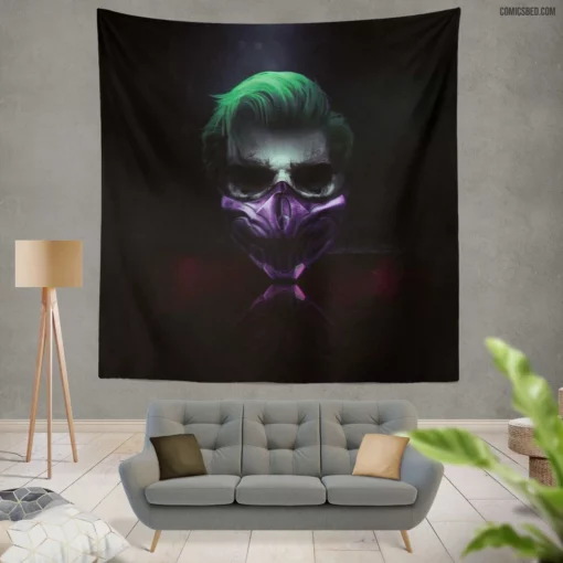 Joker DC Eloquent Silence Comic Wall Tapestry