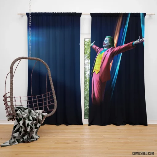 Joker DC Enigmatic Grin Comic Curtain