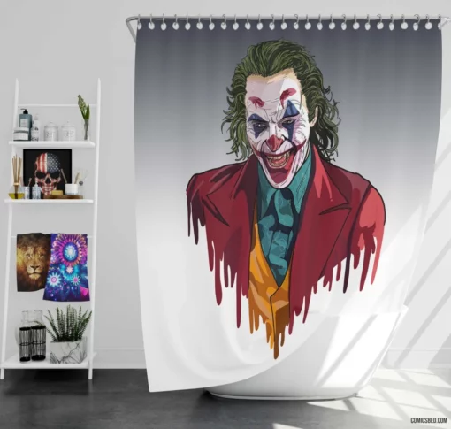 Joker DC Enigmatic Intrigue Comic Shower Curtain