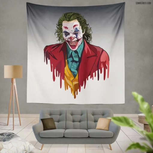 Joker DC Enigmatic Intrigue Comic Wall Tapestry