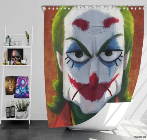 Joker DC Enigmatic Jest Comic Shower Curtain