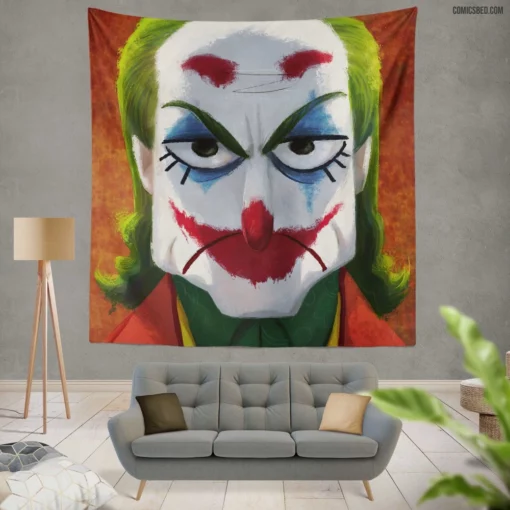 Joker DC Enigmatic Jest Comic Wall Tapestry