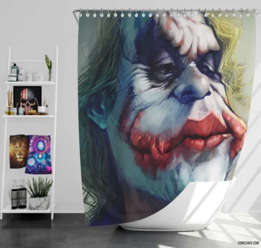 Joker DC Enigmatic Joker Comic Shower Curtain