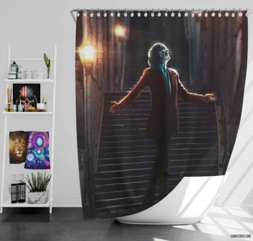 Joker DC Enigmatic Trickster Comic Shower Curtain