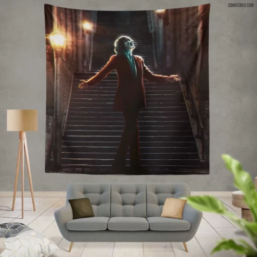 Joker DC Enigmatic Trickster Comic Wall Tapestry