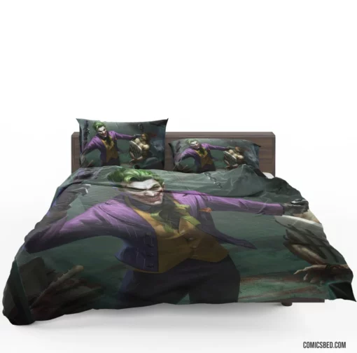 Joker DC Gun-Wielding Clown Prince Comic Bedding Set