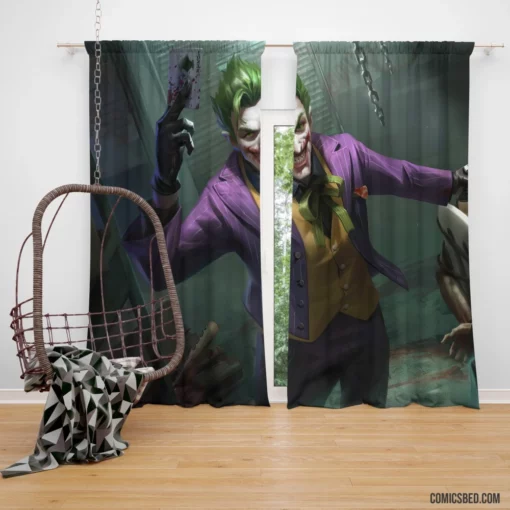 Joker DC Gun-Wielding Clown Prince Comic Curtain