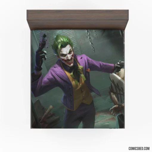 Joker DC Gun-Wielding Clown Prince Comic Fitted Sheet 1