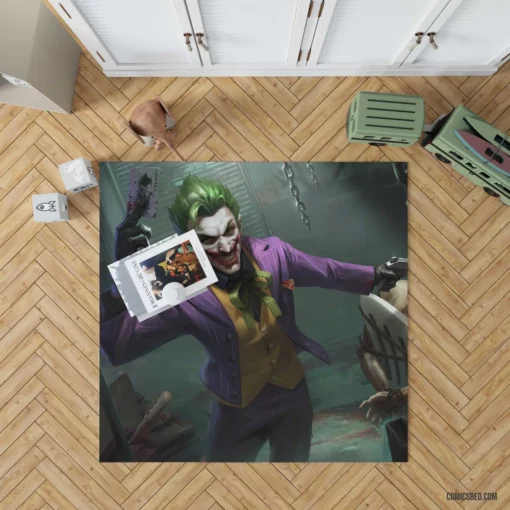 Joker DC Gun-Wielding Clown Prince Comic Rug