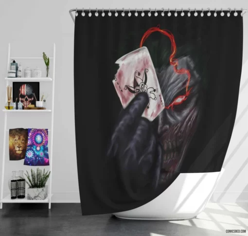 Joker DC Iconic Clown Comic Shower Curtain