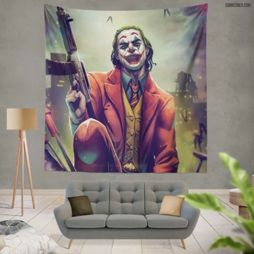 Joker DC Iconic Villain Comic Wall Tapestry