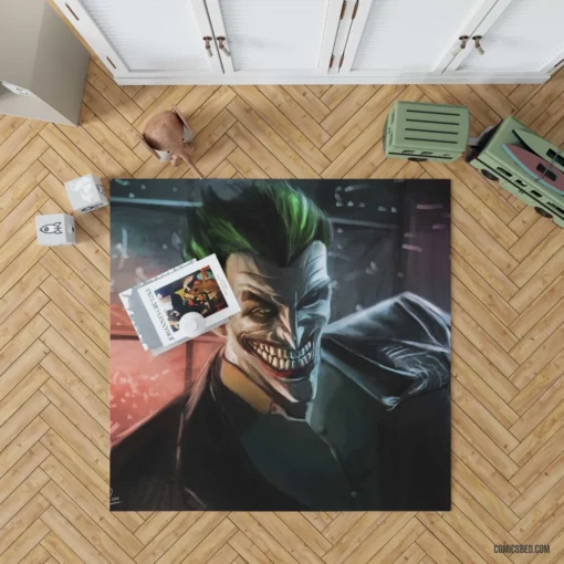 Joker DC Intriguing Adversary Comic Rug