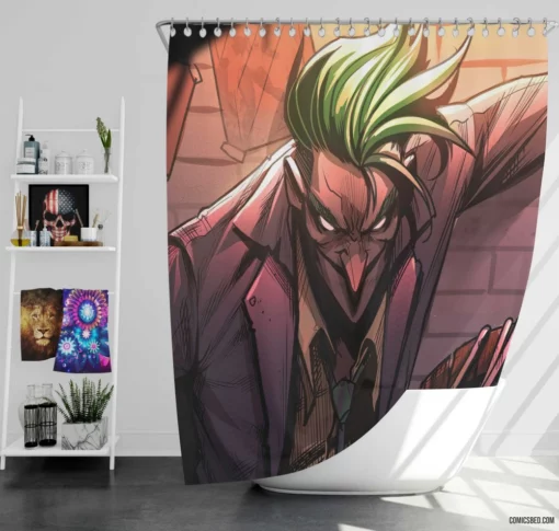 Joker DC Legendary Enigma Comic Shower Curtain