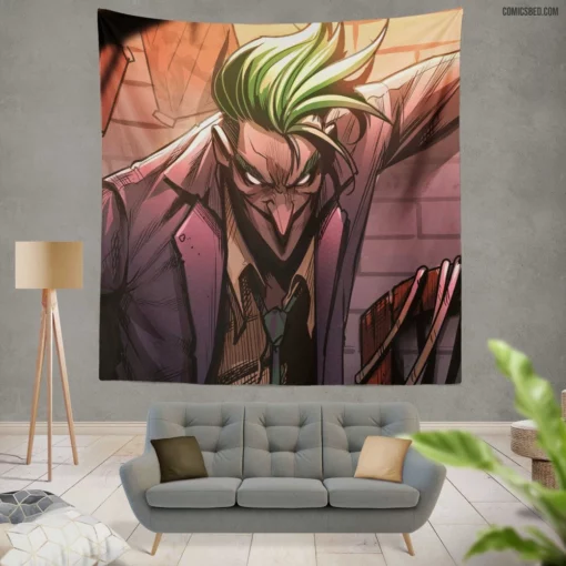 Joker DC Legendary Enigma Comic Wall Tapestry