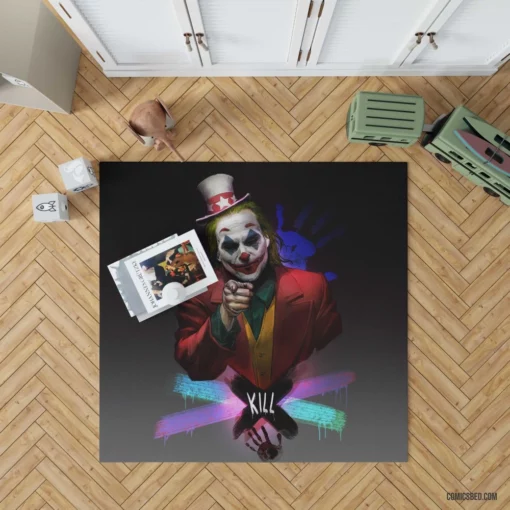 Joker DC Legendary Villain Comic Rug